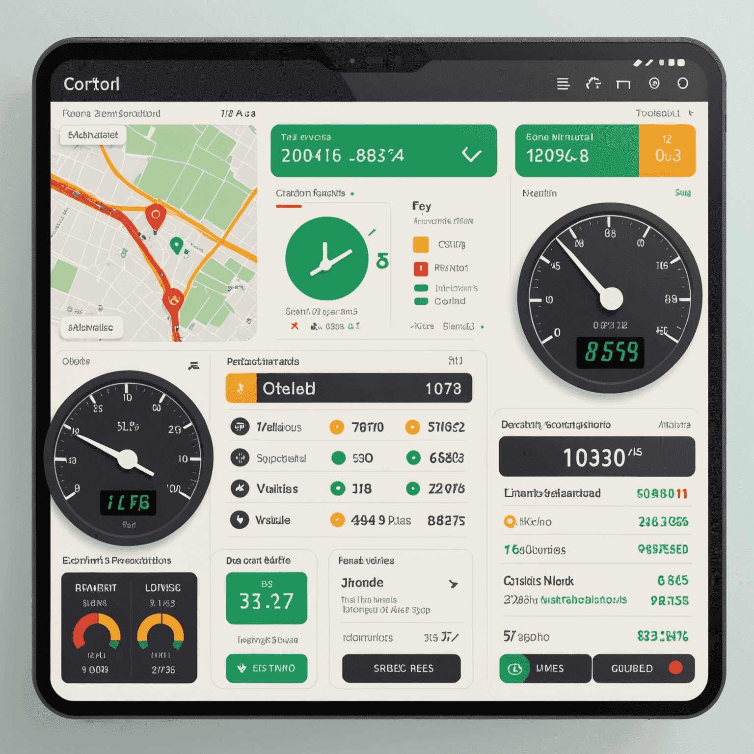 A digital dashboard showing various traffic fines and penalties, with icons representing different violations and their corresponding costs.